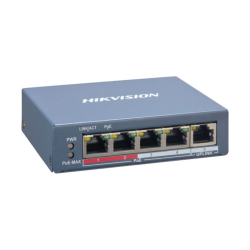 Hikvision DS-3E0105P-E(B) - 4+1 portov PoE switch 10/100 Mbps (RJ45)