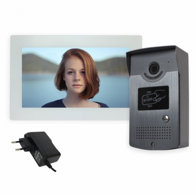 Aurine sada 04 - vchodová kamera Aurine s RFID, monitor, zdroj