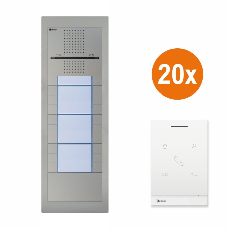 SUPRA - SET20/Interkom - Audio set Golmar SUPRA G2+ pre 20 účastníkov, audio interkom
