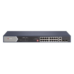 Hikvision DS-3E0520HP-E - 12+4+2+2 portov PoE switch gigabitov, RJ45, SFP (optick vlkno)