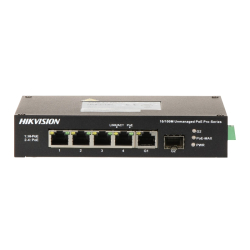 Hikvision DS-3T0306HP-E/HS - 3+1+1+1 priemyseln (RJ45,SFP)