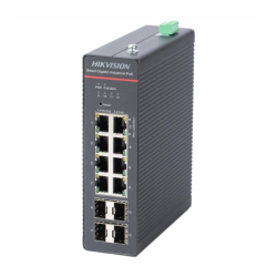 Hikvision DS-3T1512HP-SI-8P4F - 4+4+4 priemyseln PoE switch (RJ45,SFP) manaovaten