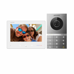 DS-KIS708EY - 2-vodi�ov� sada videovr�tnika s k�dovou kl�vesnicou WiFi modulom, zapojenie plug&play