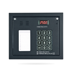 CD2503N - Systém vchodového vrátnika, vchodové tablo s podsvietenou kódovou klávesnicou a menovkou
