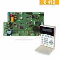 X 412+K-LCD LIGHT ústredòa s LCD klávesnicou a komunikátorom na pevnú linku